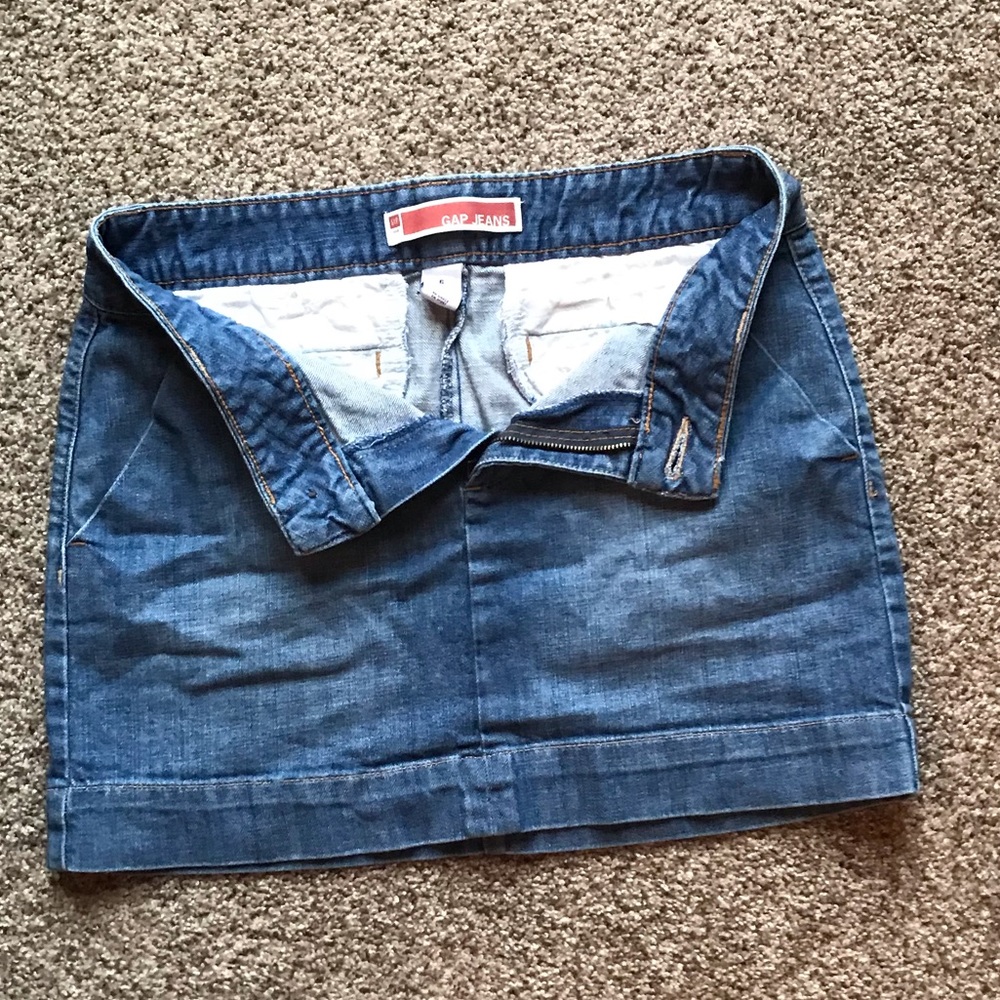 Dark Wash Denim Mini-Skirt